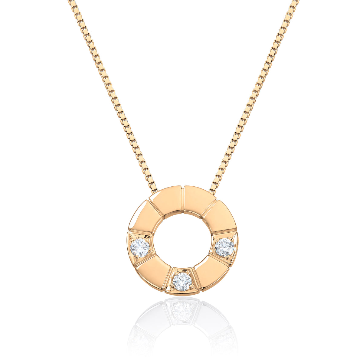 Ring i 585 gult gull med diamanter, 14,2 mm bred