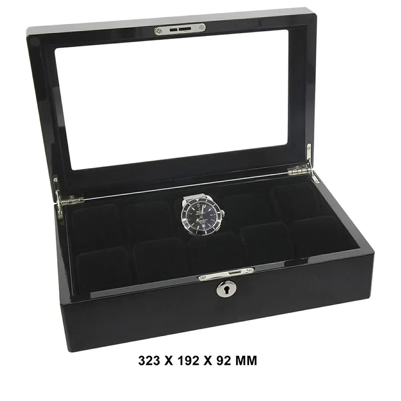 WATCH BOX FOR 10 WATCHES BLACK 323 X 192 X 92 MM Varenr.: A55691026