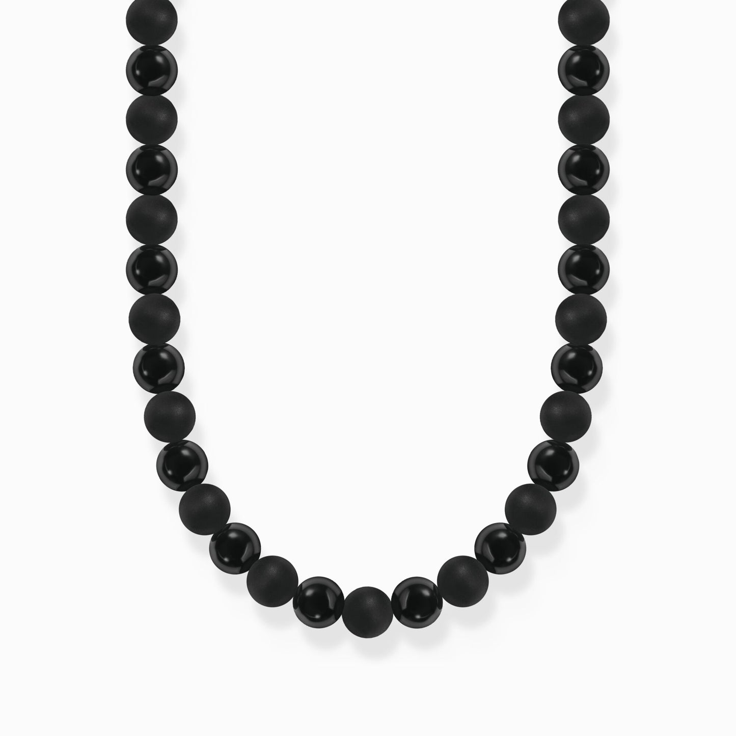 Talisman halskjede med obsidian perler KE2304-698-11