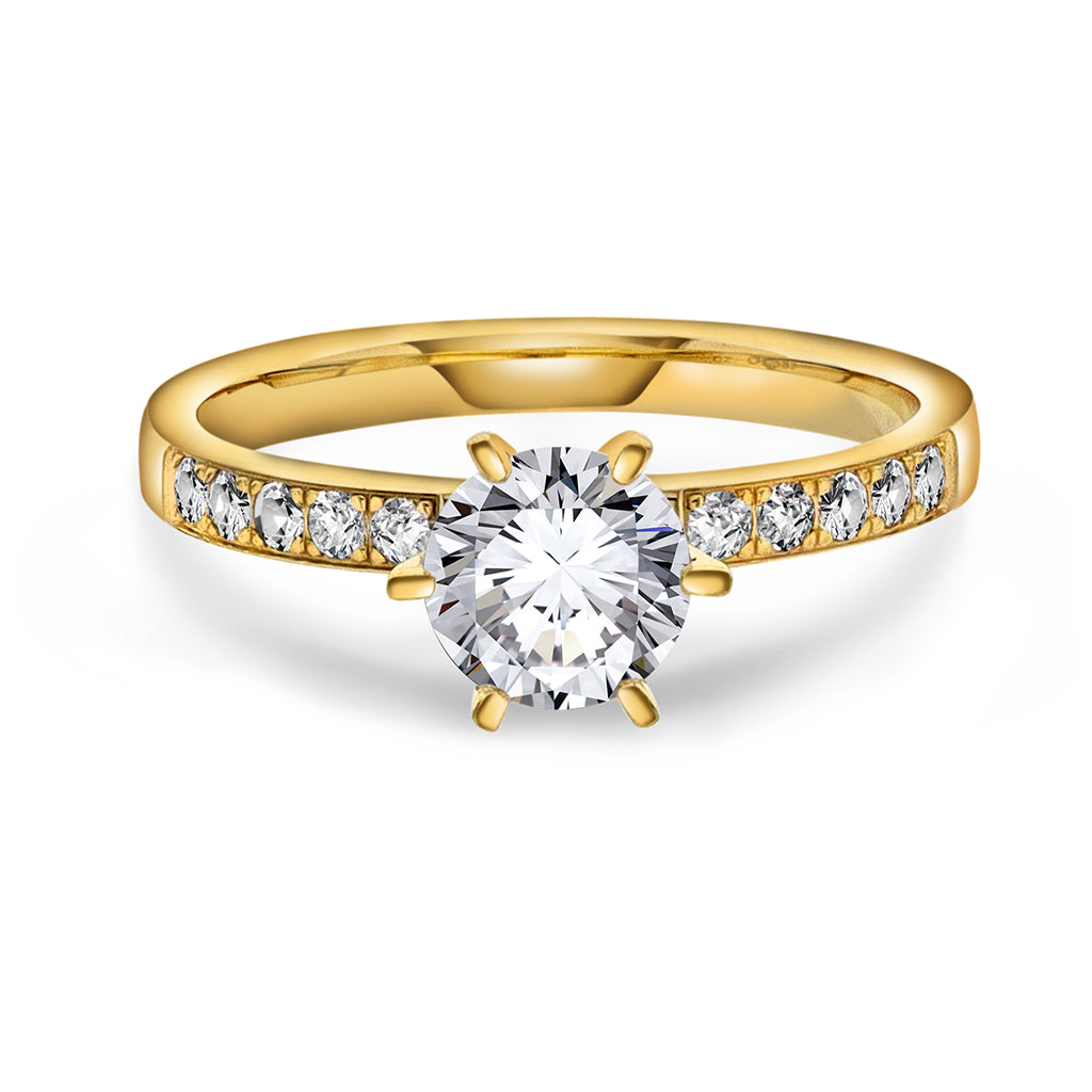 The crown ring gull LAB diamanter 1,20 c N240620