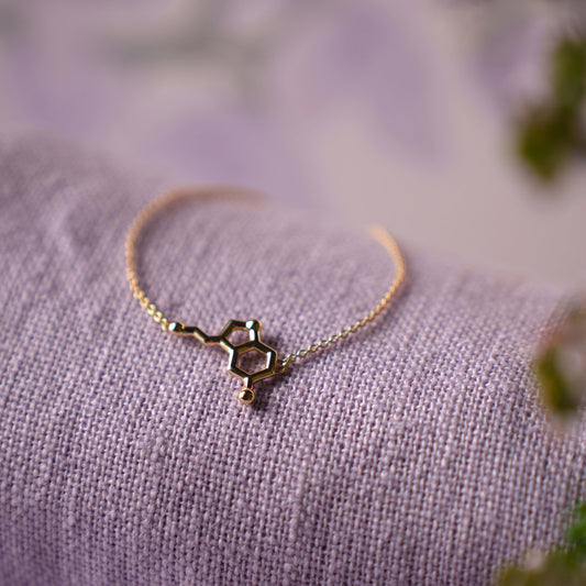 Serotonin glede armbånd i sølv