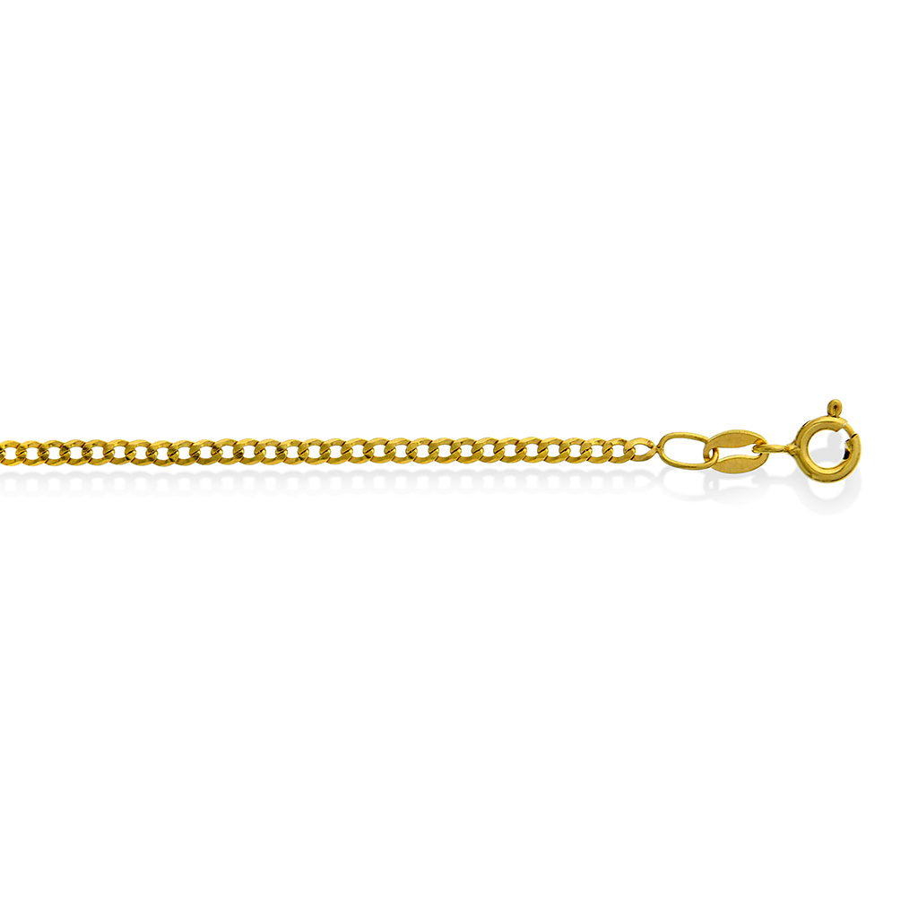Panser halskjede i forgylt sølv 2,13 mm, 60 cm