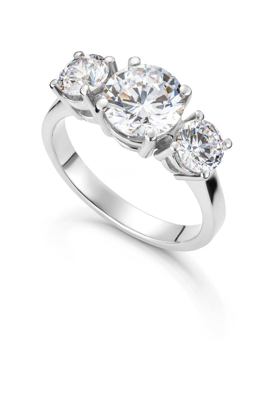 Svolder ring i 585 gull med lab-diamant 3 ct, bilde 2 av 2