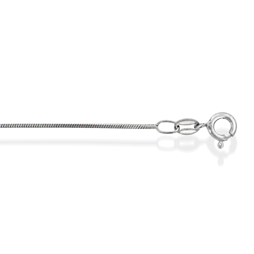Halskjede i 925 sølv, slangekjede 0,9 mm, 42 cm