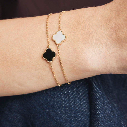 Kløverarmbånd i sølv, nr. 992383
