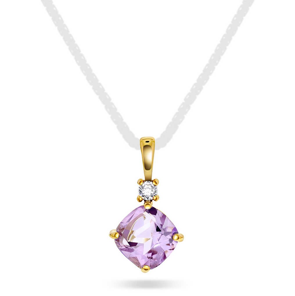 ANHENG I GULL MED AMETYST ZIRKONIA 59619 - Bjerveur.noANHENG I GULL MED AMETYST ZIRKONIA 59619