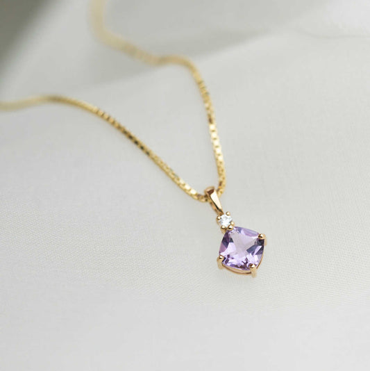 ANHENG I GULL MED AMETYST ZIRKONIA 59619 - Bjerveur.noANHENG I GULL MED AMETYST ZIRKONIA 59619