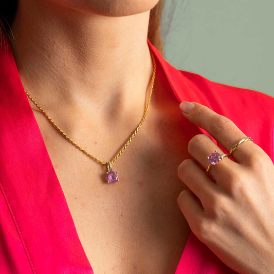 ANHENG I GULL MED SYNTETISK SPINELL 26200012 - 07 - Bjerveur.noANHENG I GULL MED SYNTETISK SPINELL 26200012 - 07