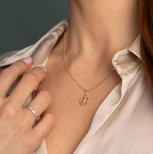 ANHENG I GULL MED ZIRKONIA STJERNE 59701 - Bjerveur.noANHENG I GULL MED ZIRKONIA STJERNE 59701