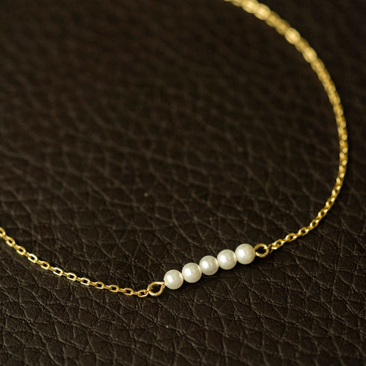 ANKELKJEDE I SØLV 25 CM MED PERLE 44437.25 - Bjerveur.noANKELKJEDE I SØLV 25 CM MED PERLE 44437.25