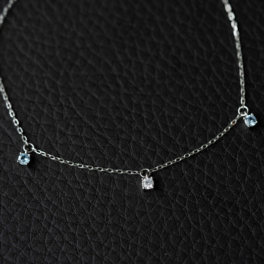 ANKELKJEDE I SØLV MED AQUA OG HVIT ZIRKO 44492.25 - Bjerveur.noANKELKJEDE I SØLV MED AQUA OG HVIT ZIRKO 44492.25