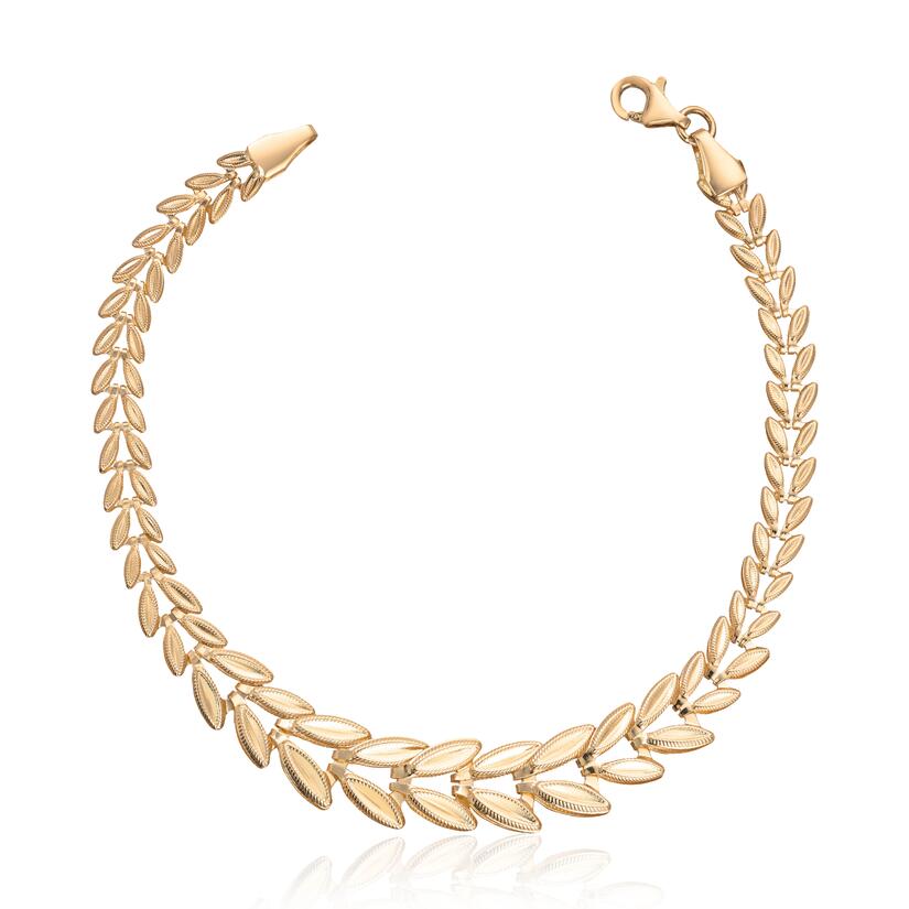 Armbånd "Blader" i 14K Gult gull Artikkelnr: 17098 - Bjerveur.noArmbånd "Blader" i 14K Gult gull Artikkelnr: 17098