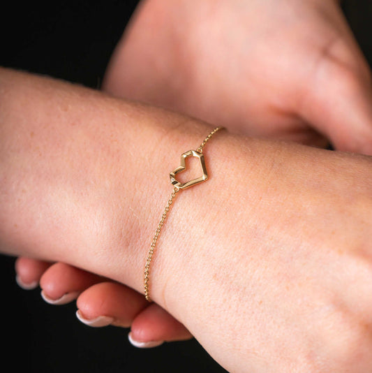 Armbånd i 925 forgylt sølv hjerte 991860 - Bjerveur.noArmbånd i 925 forgylt sølv hjerte 991860