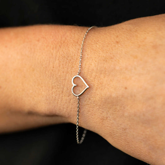 Armbånd i sølv hjerte 992104 - Bjerveur.noArmbånd i sølv hjerte 992104