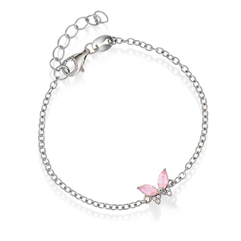 Armbånd i sølv med rosa og hvit zirkonia - Bjerveur.noArmbånd i sølv med rosa og hvit zirkonia