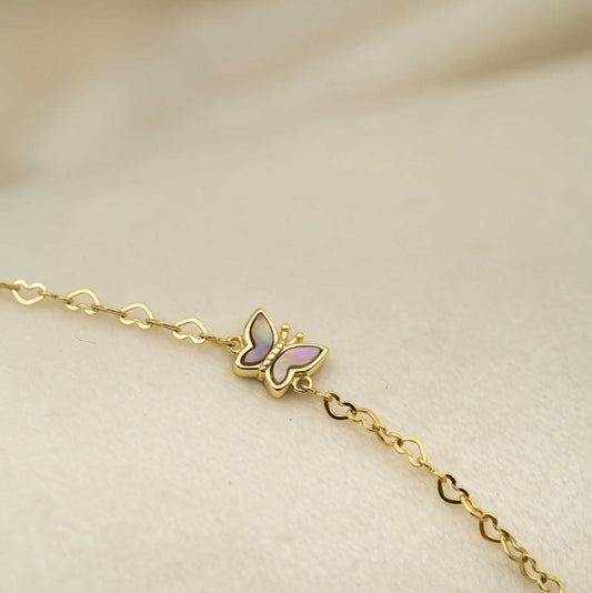 Armbånd i sølv med rosa perlemor sommerf 25504 - Bjerveur.noArmbånd i sølv med rosa perlemor sommerf 25504