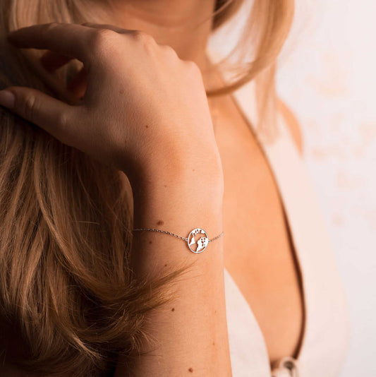 Armbånd i sølv - verdenskart 992260 - Bjerveur.noArmbånd i sølv - verdenskart 992260