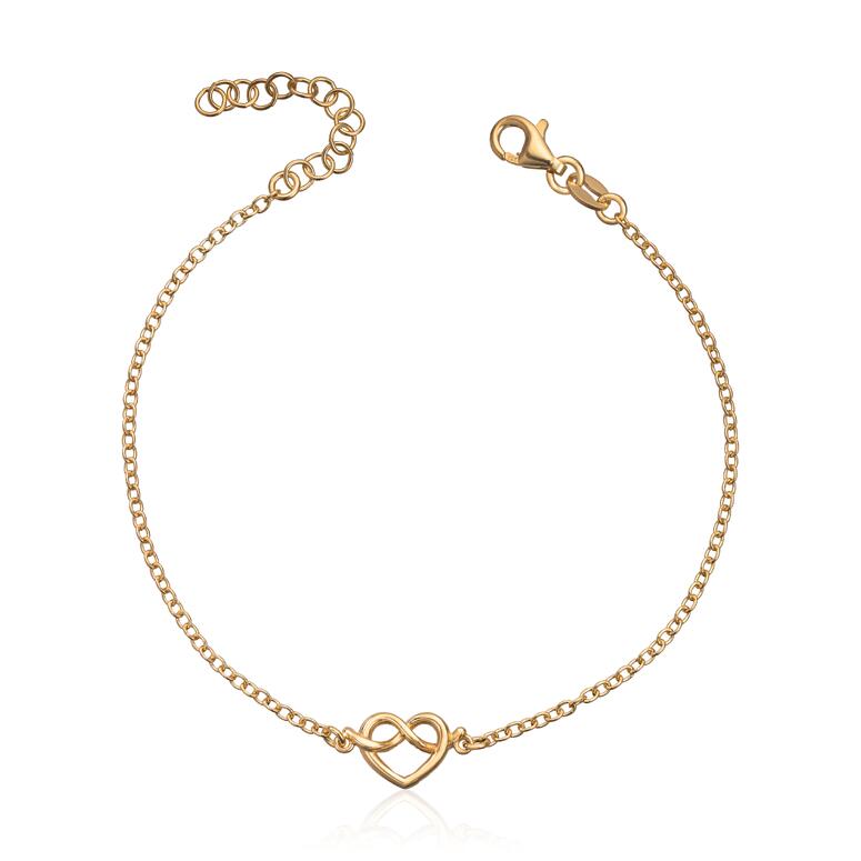 Armbånd Loveheart i sølv forgylt - Bjerveur.no