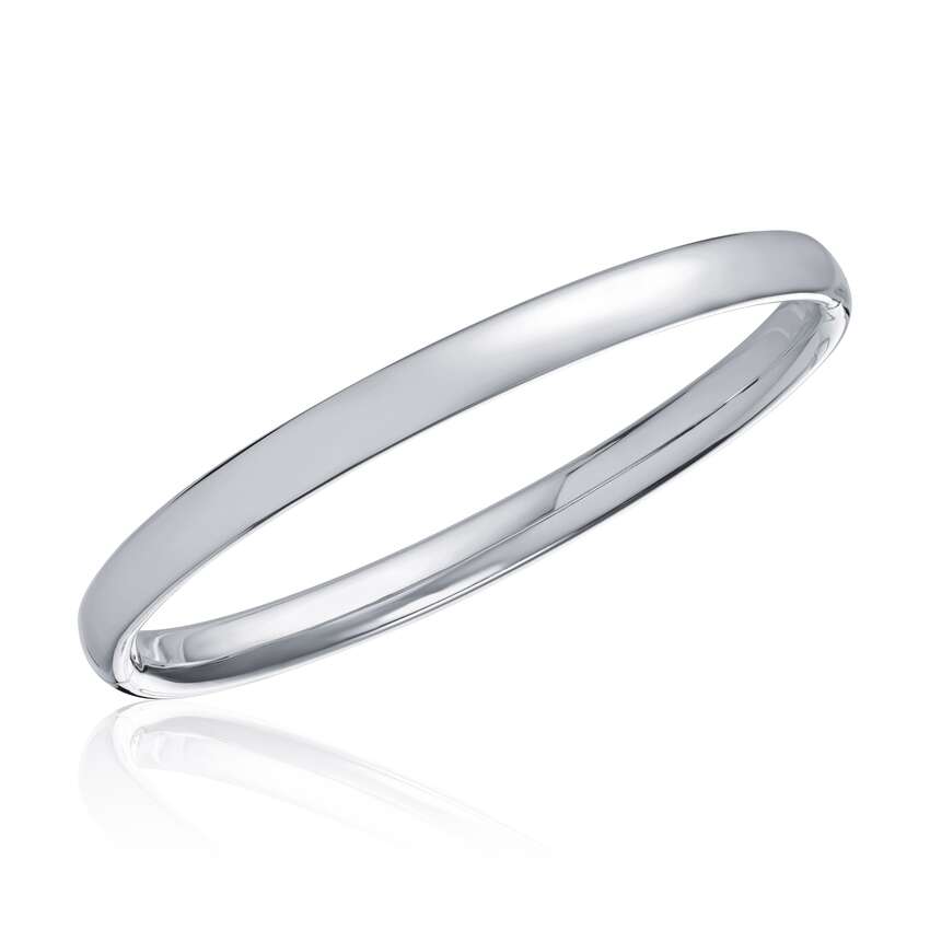 Armring buet profil med lås i sølv rhodinert Artikkelnr: 3053419L - Bjerveur.noArmring buet profil med lås i sølv rhodinert Artikkelnr: 3053419L