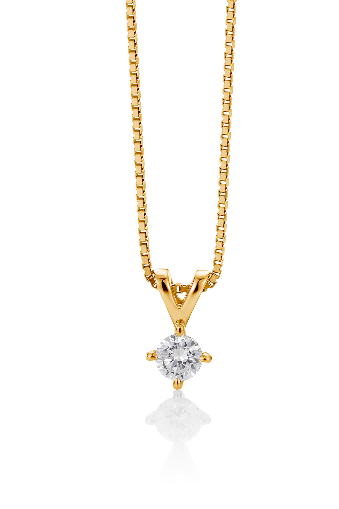 Svolder anheng Maud i 585 gull med diamant 0,5 ct SI, bilde 2 av 2