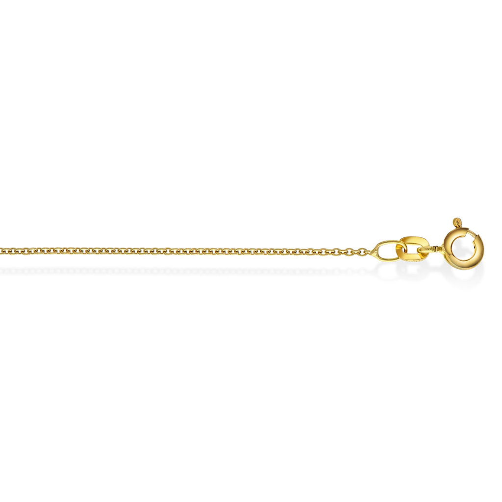 Halskjede i 14 karat gult gull, anker 1,1 mm, bilde 5 av 5