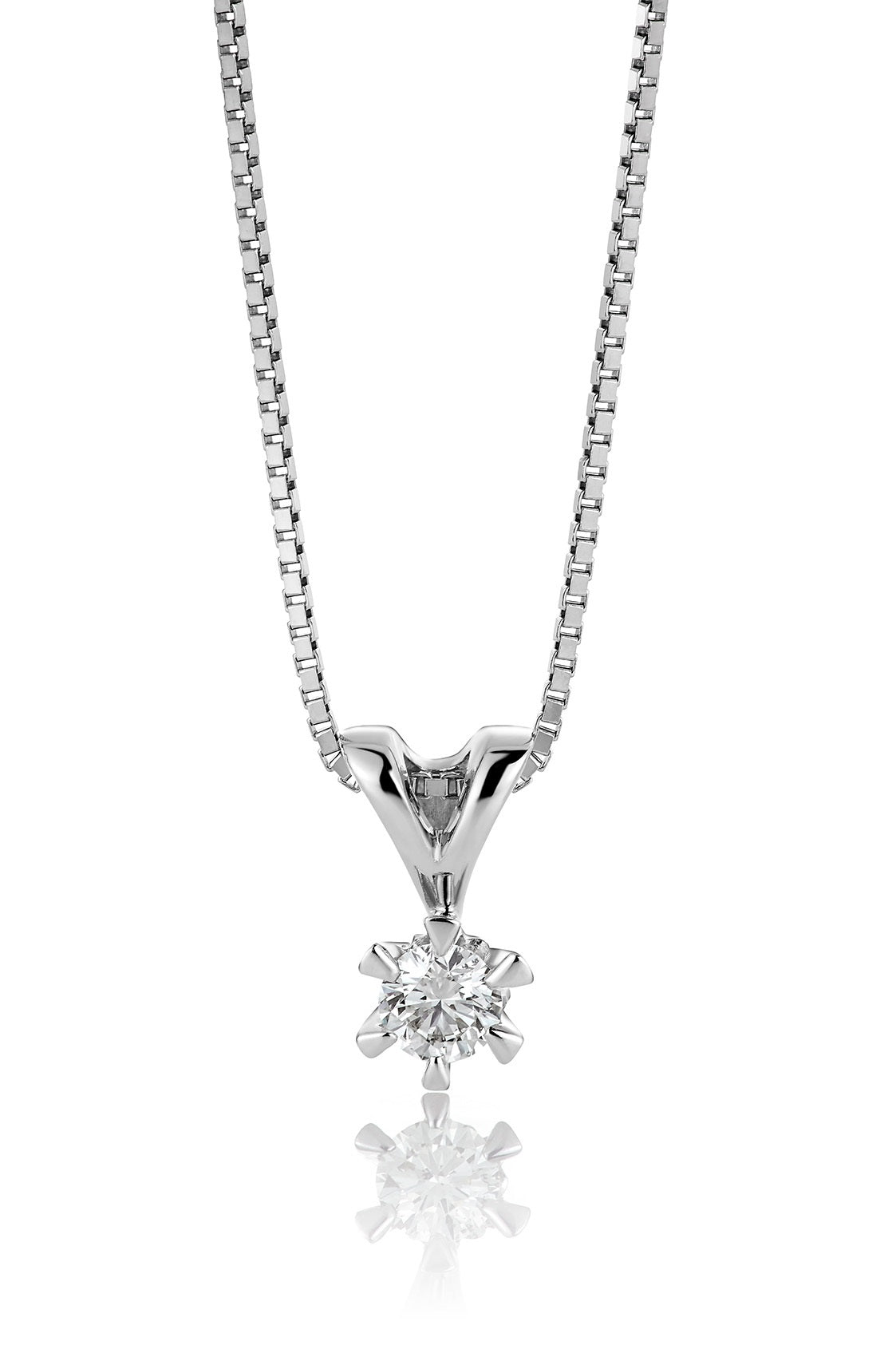 Svolder anheng i 585 gull med diamant 0,3 ct GTW/VS, bilde 2 av 2