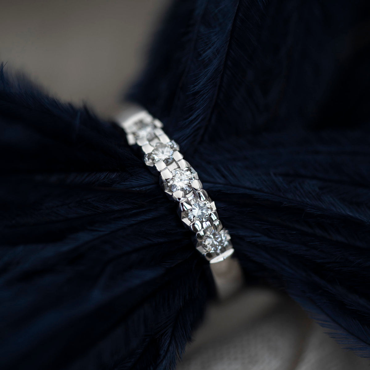 Beta ring i 14 karat hvitt gull med diamant 0,25 ct, bilde 4 av 4