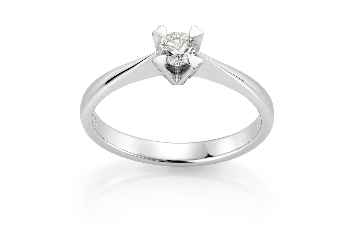 Svolder ring i 585 gull med diamant 0,07 ct HWE/P1, bilde 2 av 2