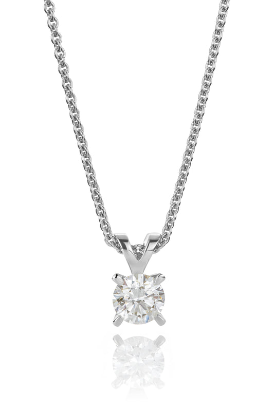 Svolder anheng i 585 gull med laboratoriedyrket diamant 3 ct, bilde 2 av 2