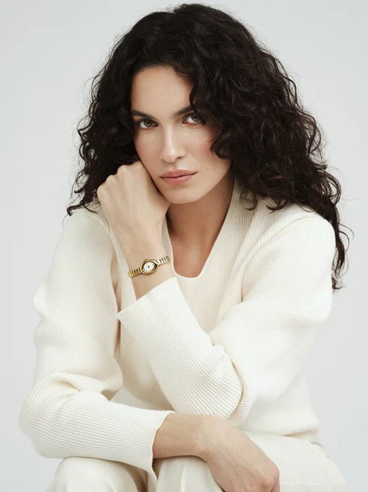 Belle Oval Petite Gullfarget / Hvit 18x26 SKU | MB1416 - Bjerveur.noBelle Oval Petite Gullfarget / Hvit 18x26 SKU | MB1416