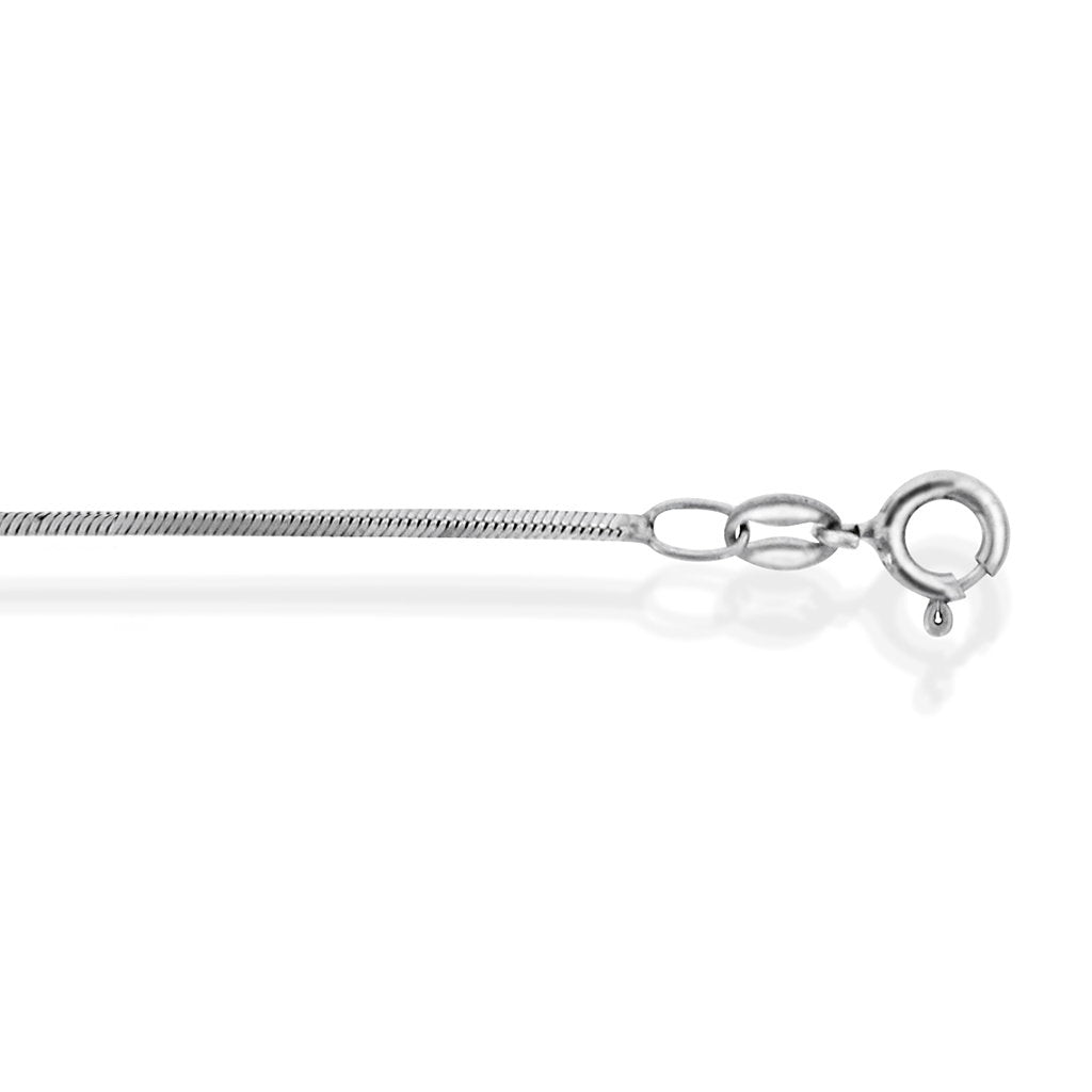Halskjede i 925 sølv, slangekjede 1,2 mm, 45 cm