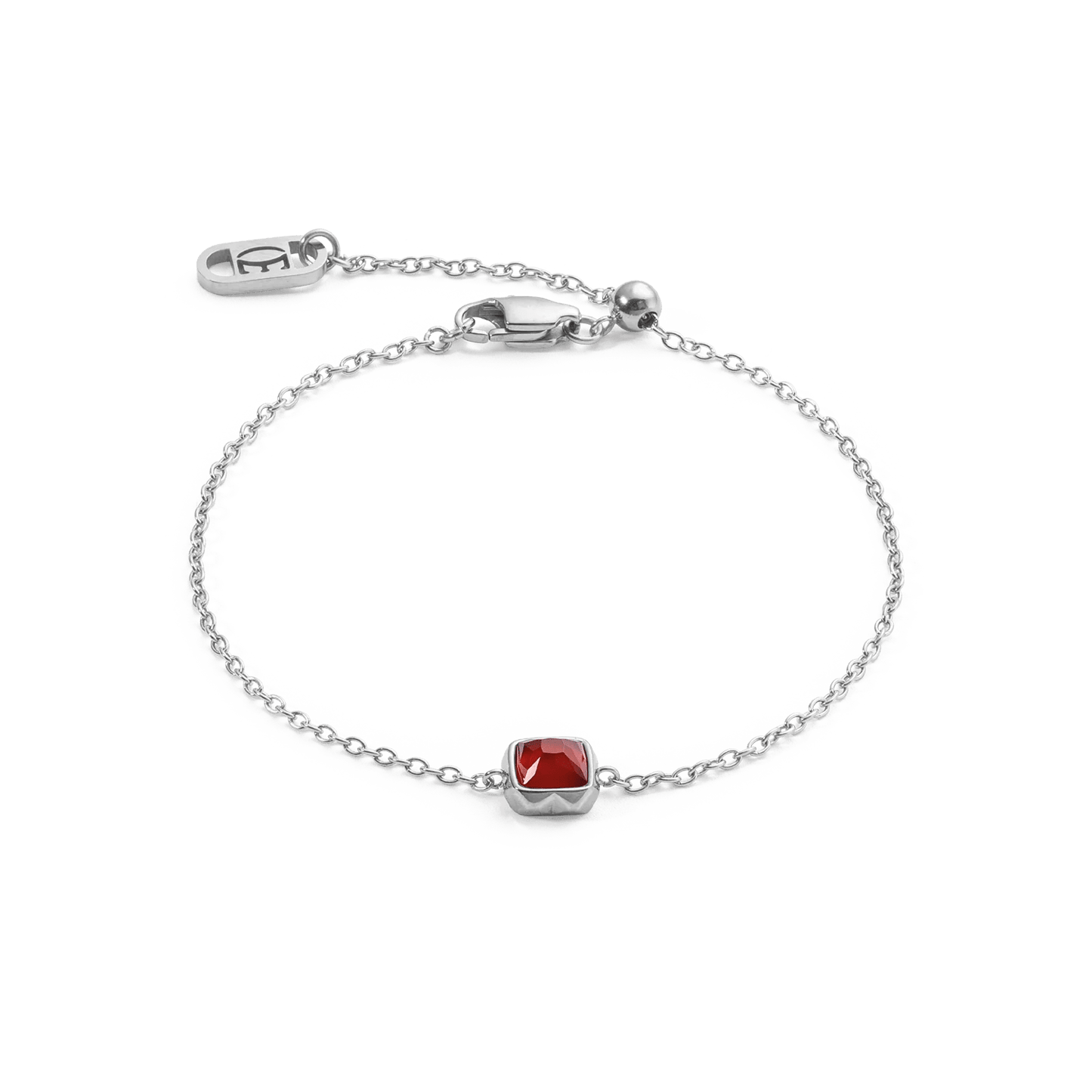 Birthstone January Bracelet Red Agate Silver 1300300300 - Bjerveur.noBirthstone January Bracelet Red Agate Silver 1300300300
