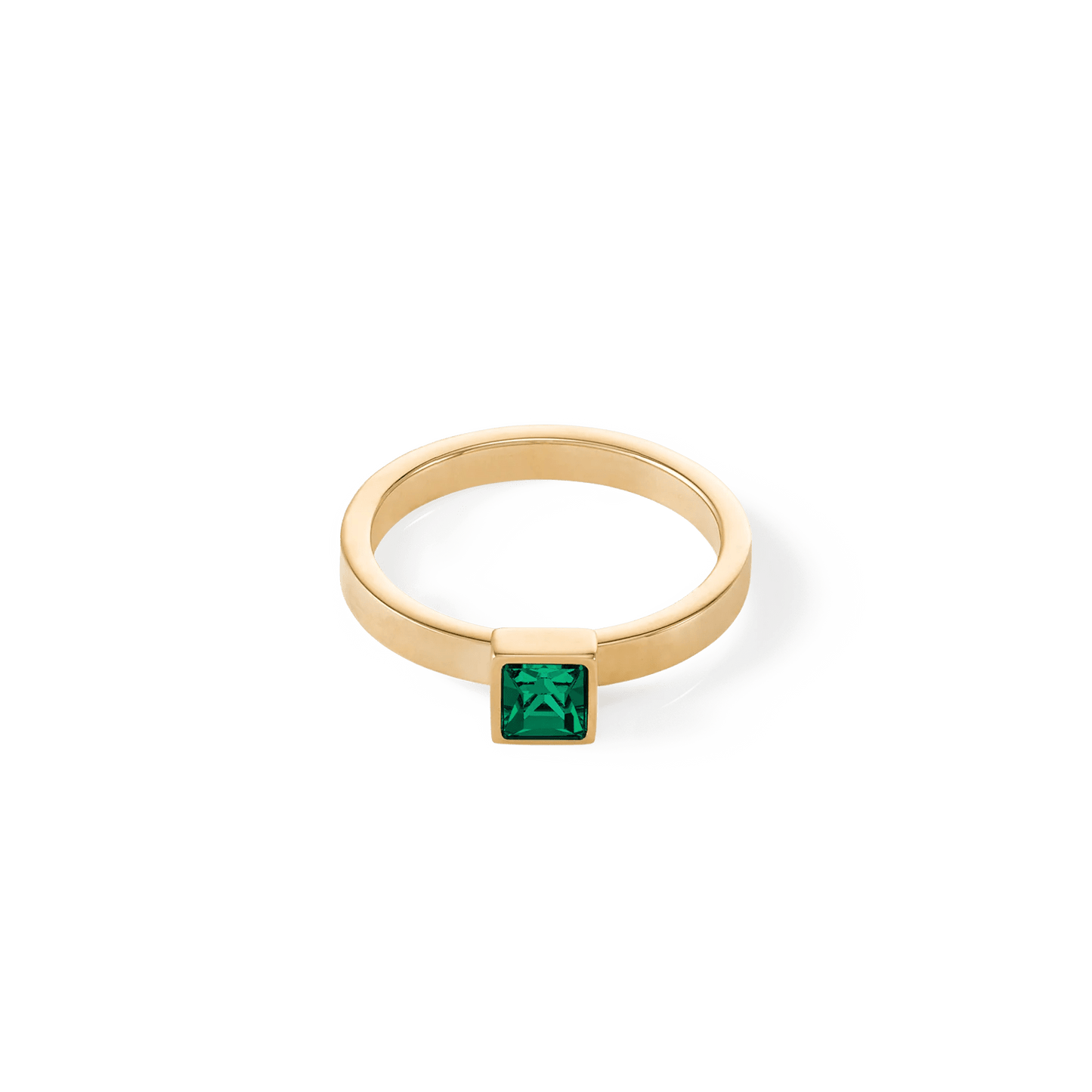Brilliant Square liten ring gull mørkegrønn 050140054952 - Bjerveur.noBrilliant Square liten ring gull mørkegrønn 050140054952