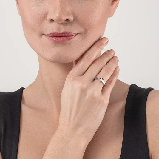 Brilliant Square liten Ring sølv krystall 050140181752 - Bjerveur.noBrilliant Square liten Ring sølv krystall 050140181752