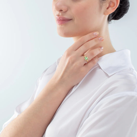 Brilliant Square stor ring gullgrønn 050040051652 - Bjerveur.noBrilliant Square stor ring gullgrønn 050040051652