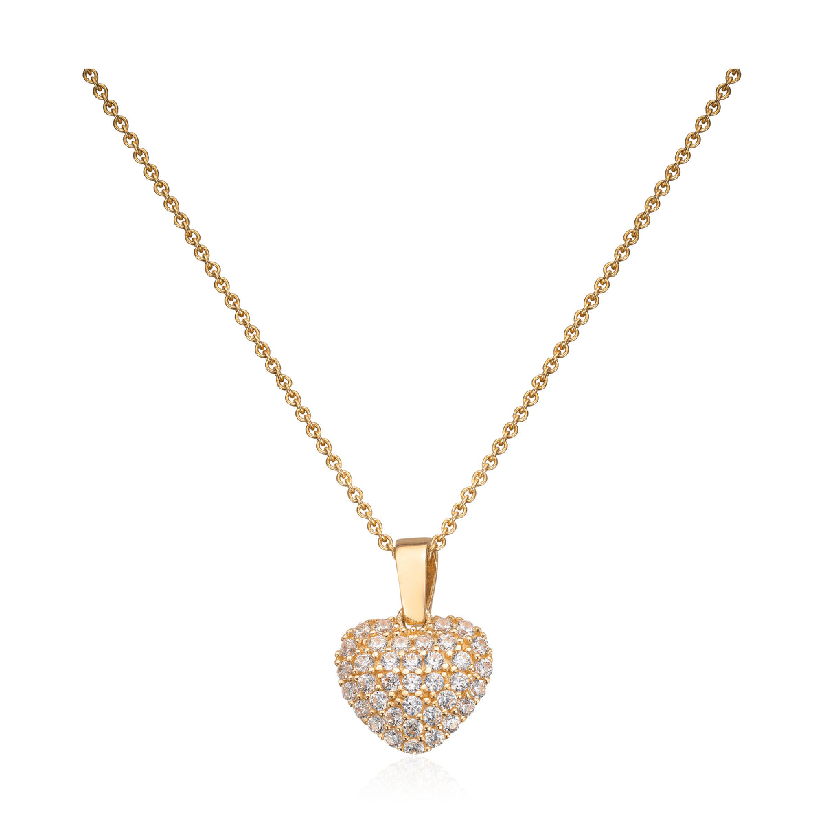 Anheng "Sparkling heart" Cz 14K Artikkelnr: 27582 - Bjerveur.noAnheng "Sparkling heart" Cz 14K Artikkelnr: 27582