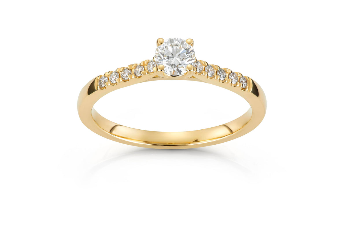 Svolder ring i 585 gull med diamanter 0,43 ct, bilde 2 av 2
