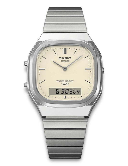 Casio Vintage AQ-240E-7A2EF dameklokke i resin - Ana-digi, bilde 2 av 2