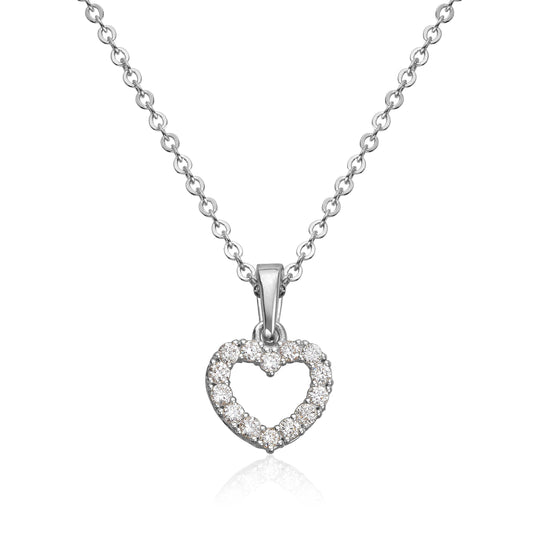 Carmen anheng i 585 gull med diamant, hjerte 0,18 ct P1, bilde 2 av 2