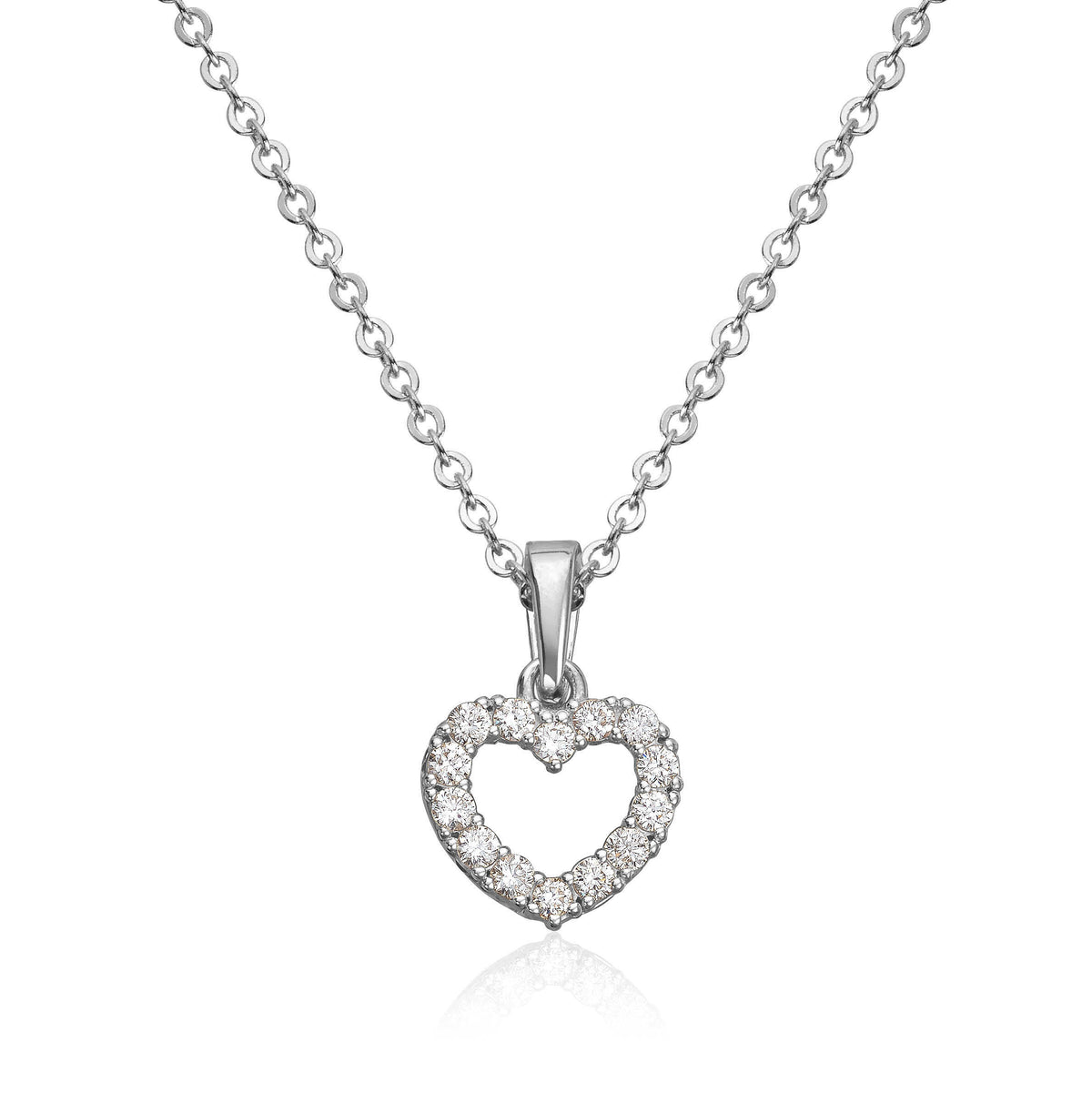 Carmen anheng i 585 gull med diamant, hjerte 0,18 ct P1, bilde 2 av 2