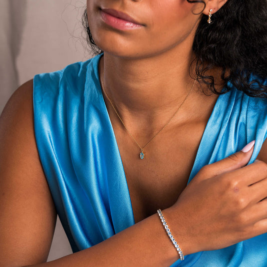 Cara smykke i sølv, turkisblå zirkonia 240356 - Bjerveur.noCara smykke i sølv, turkisblå zirkonia 240356