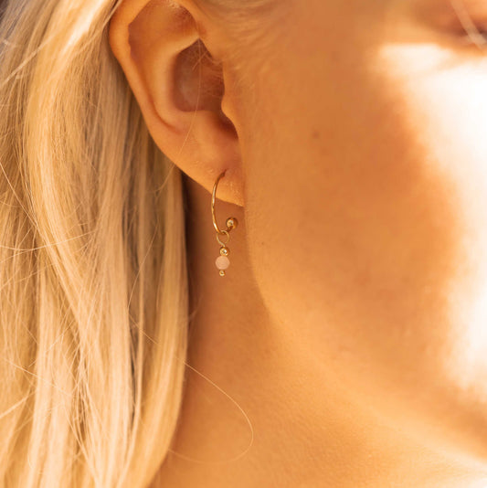 Crystal øredobber sølv med rosenkvarts 221425 - Bjerveur.noCrystal øredobber sølv med rosenkvarts 221425