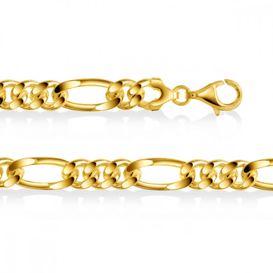 Armbånd i sølv med figarolenke 7 mm, bilde 2 av 4