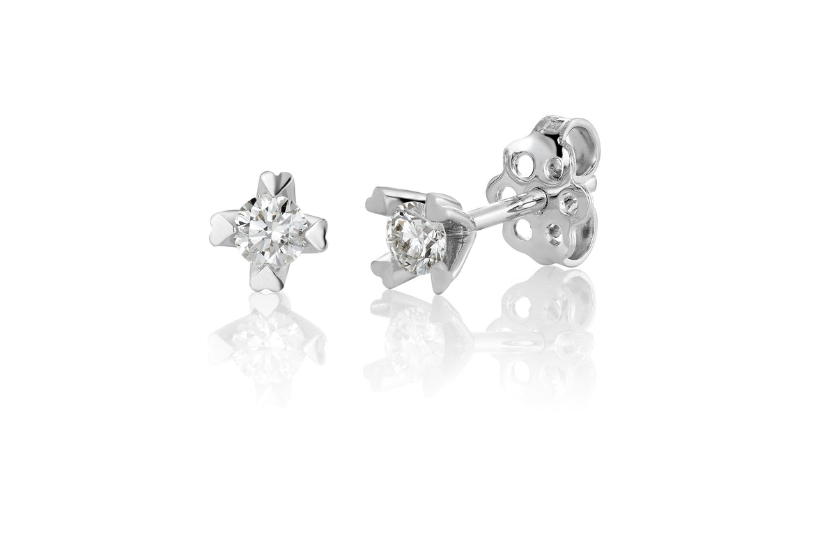 Svolder øredobber i 585 gull med diamant 0,4 ct P1, bilde 2 av 2