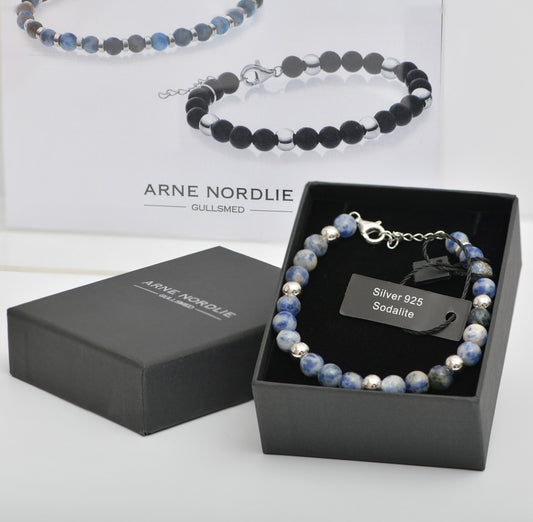 Tigerøye armbånd til herre i sølv, 4 mm, 17 cm, bilde 2 av 2