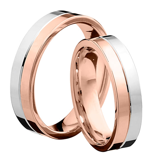 Ring SE136 i tofarget 585 gull, buet innvendig, bilde 2 av 4