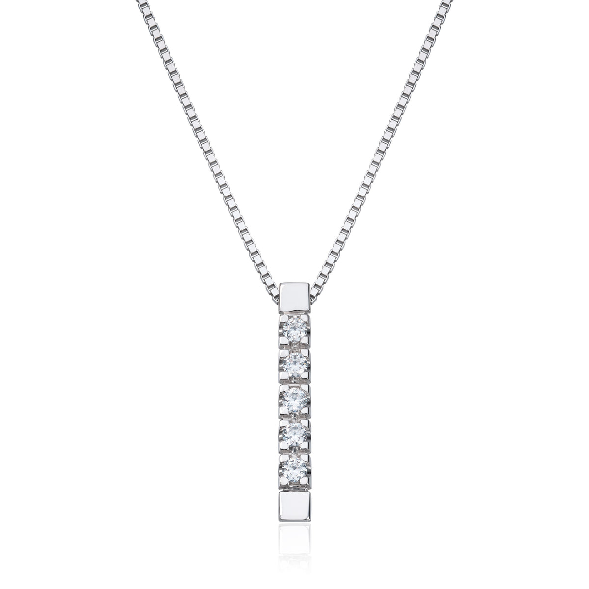Allianse anheng i 585 gull med 5 diamanter 0,35 ct HWE/SI, bilde 2 av 2