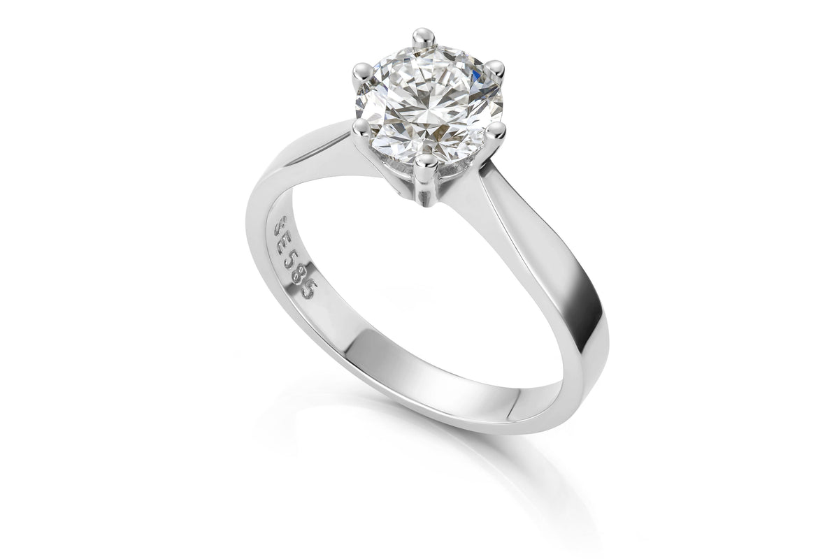 Svolder ring i 585 gull med laboratoriedyrket diamant 1,50 ct, bilde 2 av 2