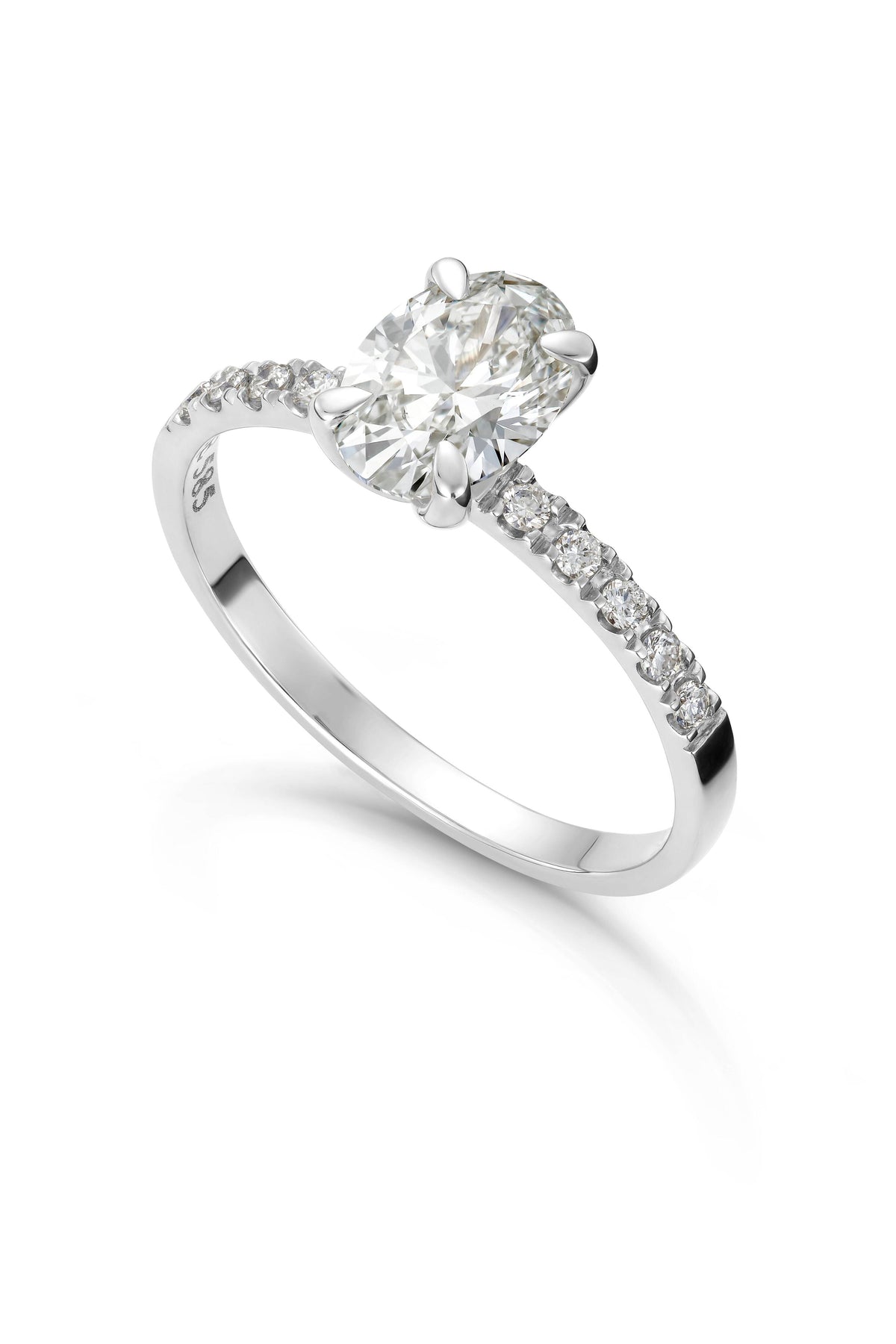 Svolder ring i 585 hvitt gull med lab-diamant 1,12 ct