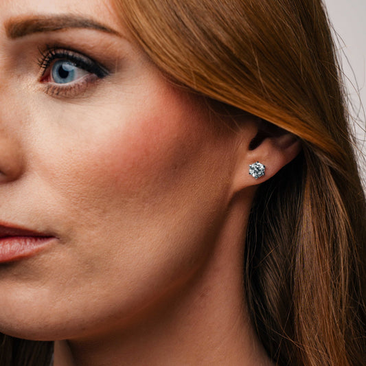 Gems Contessa øredobber i 585 hvitt gull med lab-grown diamant, 7,5 mm, bilde 2 av 4